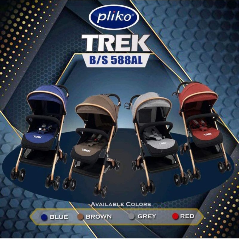 Stroller Bayi Pliko TREK PK-588AL Baby Stroller Cabin Size Traveling