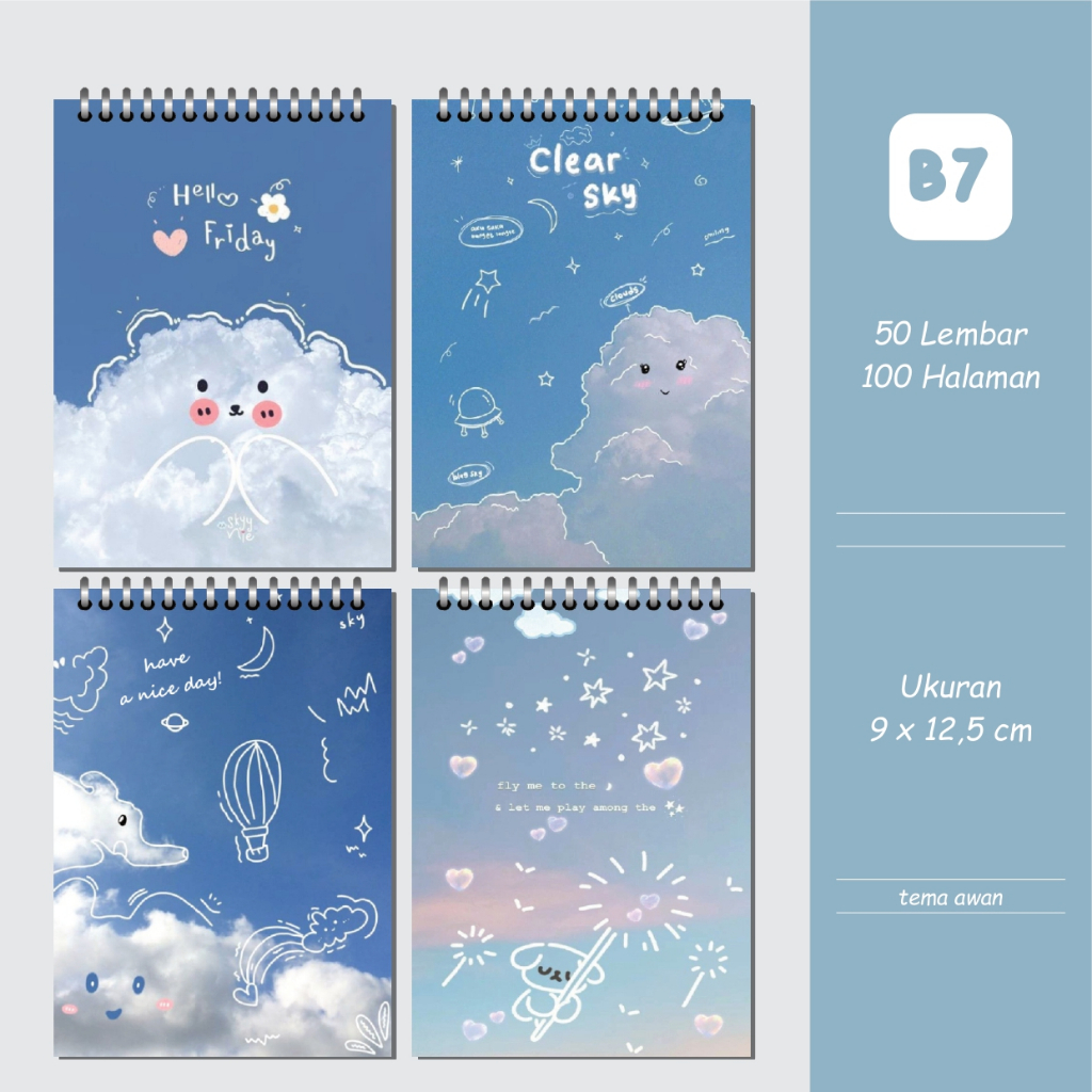 

NOTEBOOK SAKU / CATATAN MINI / NOTEPAD/ NOTESBOOK / BUKU SAKU / POCKET BOOK / B7