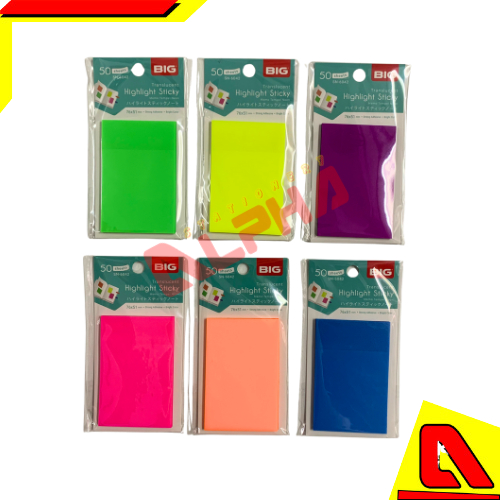

TBMO STICKY NOTE 76X51 TRANSPARENT NEON SN-6032 SHEETS BIG