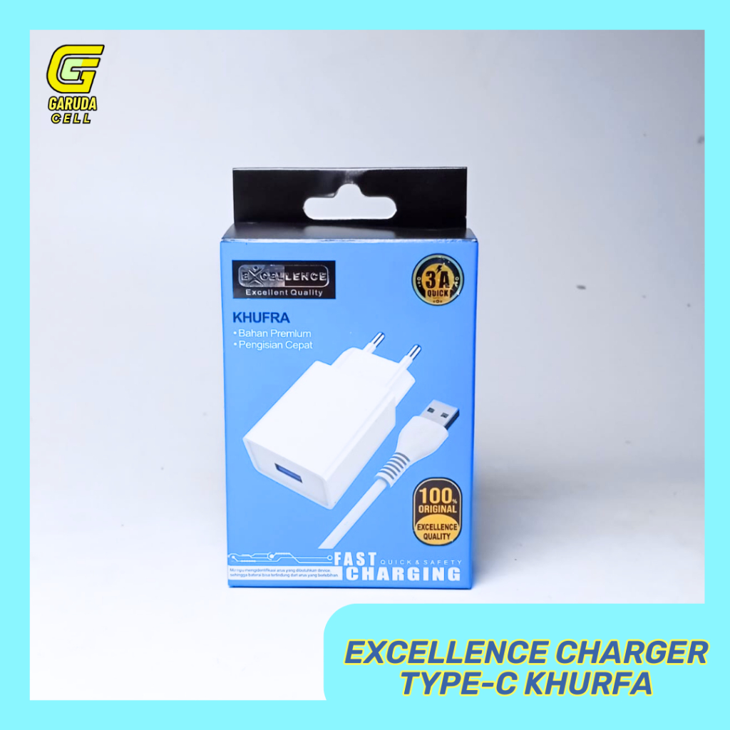EXCELLENCE Travel Charger Khufra Quick Charge 3A TYPE-C / MICRO