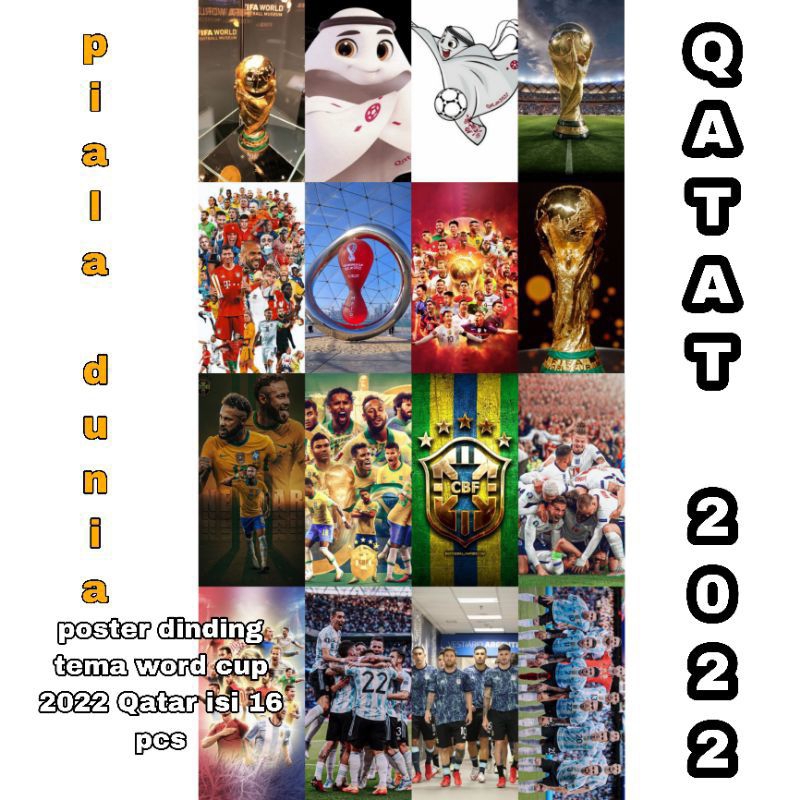 POSTER DINDING TEMA WORLD CUP/PIALA DUNIA 2022 QATAR