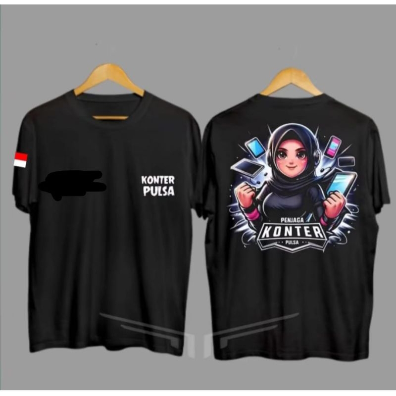 KAOS PENJAGA KONTER PULSA PRINT DTF