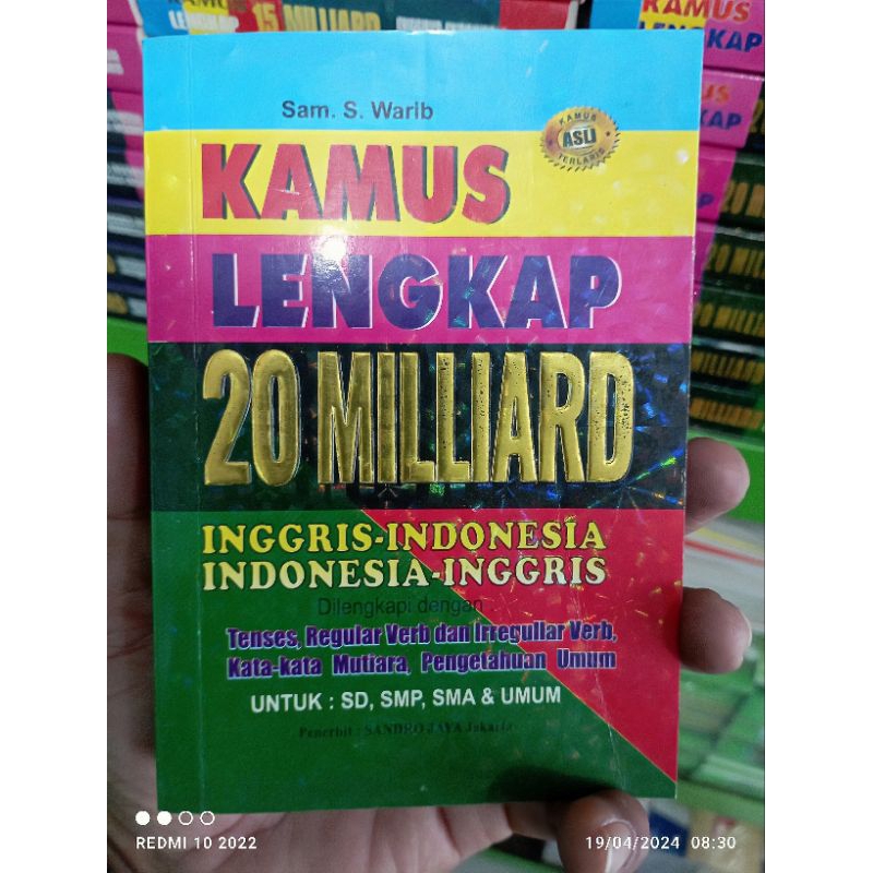 kamus bahasa inggris - Indonesia 20 miliar ukuran kecil kertas koran polos 432 halaman