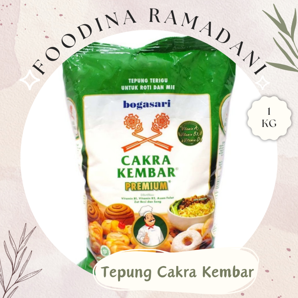 

TEPUNG TERIGU Cakra Kembar Premium - Bogasari [ 1.000gr ] Harga Per BKS