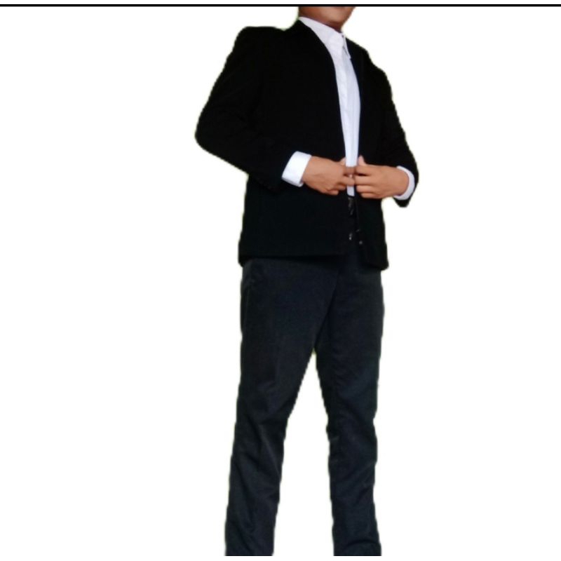 (SETELAN JAS DAN CELANA HITAM FORMAL / JAS PENGANTIN