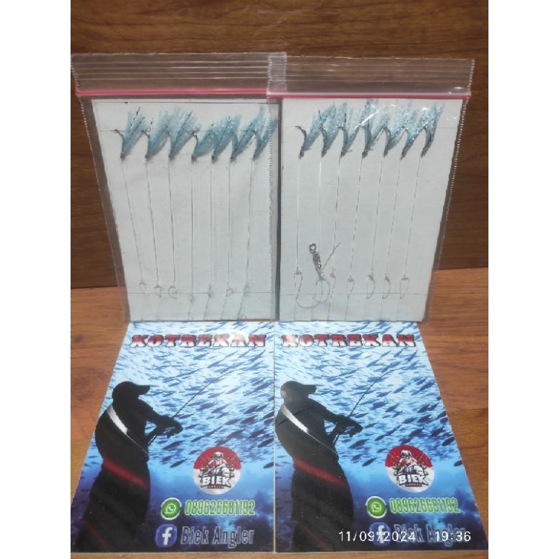 kotrekan warna biru muda bahan kain sutra