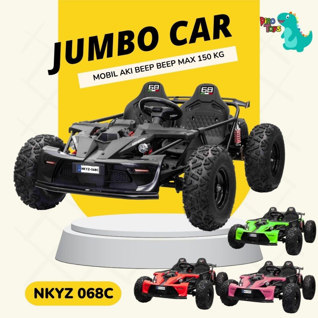 Mainan Anak Mobil Aki Beep Beep NKYZ 068C MOBIL AKI ANAK MOBIL AKI JUMBO DEWASA JEEP JUMBO