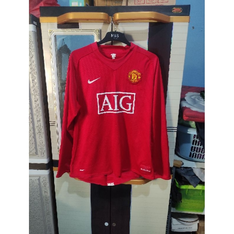 original jersey Manchester United home 2007-2008 long Sleeve final Moskow ucl Champions league names