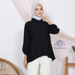 YUNITAGAMIS_CANTIK Atasan Kemeja Wanita Alya Blouse Bahan Polo Linen