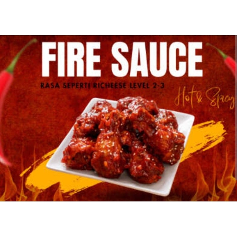 Saus Fire Chicken ala Richeese Saus BBQ Pedas Halal