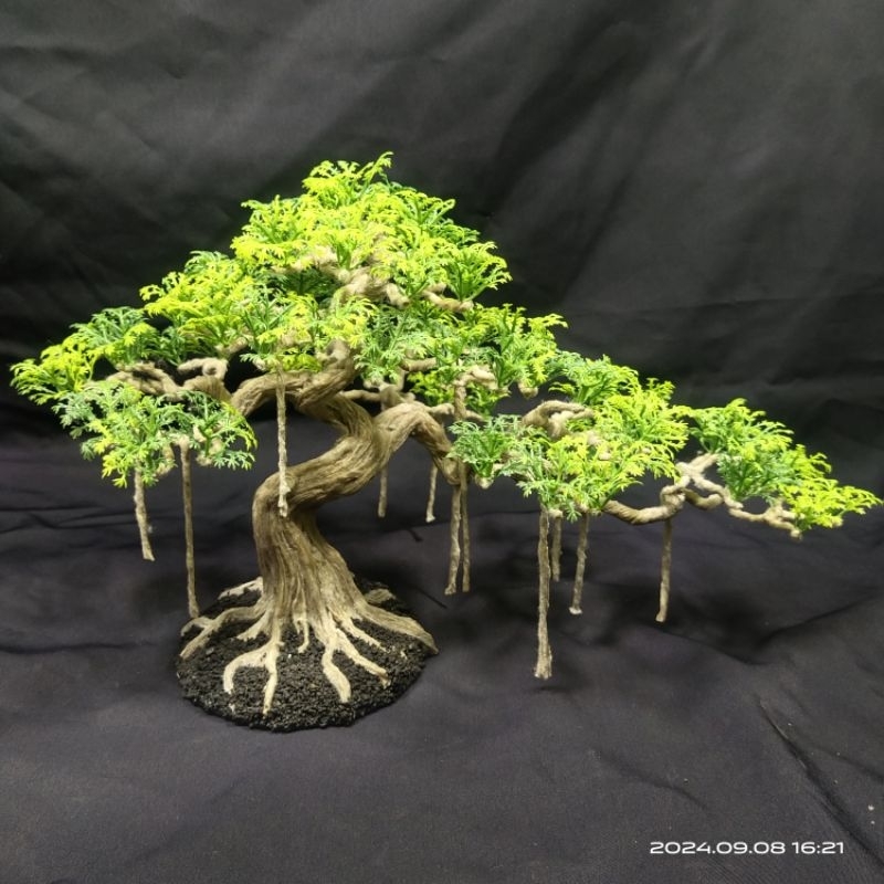 Bonsai Aquascape Natural Daun Plastik