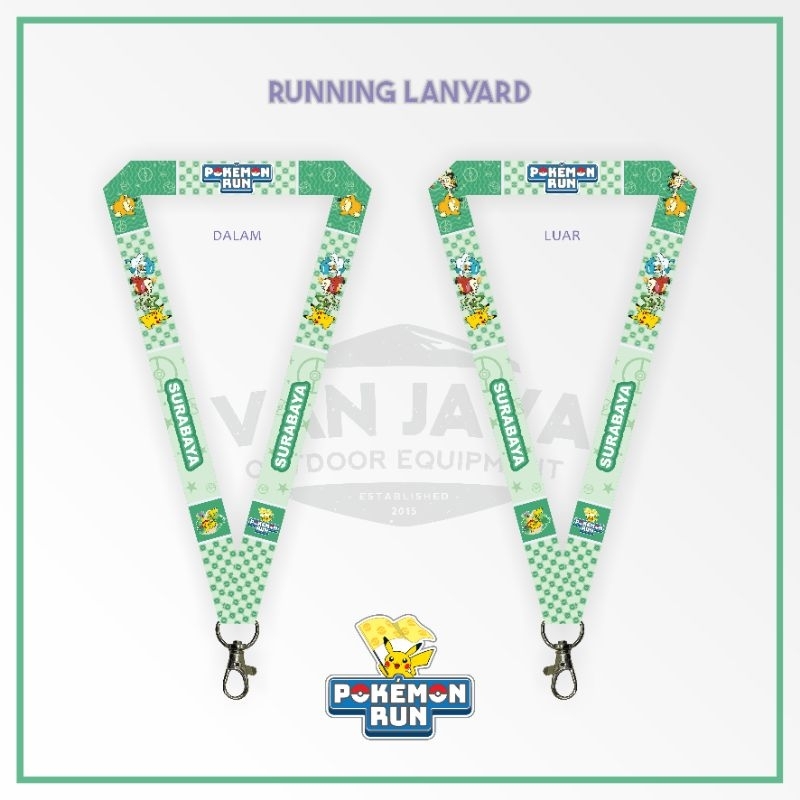 

VAN JAVA GAMES Running Lanyard Tali ID Card Pokemon Run Surabaya 2024