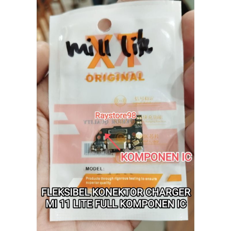 Fleksibel Charger Mi11 LITE ORIGINAL FULL KOMPONEN IC Flexible Flexibel Konektor Carjer Mi 11 Lite