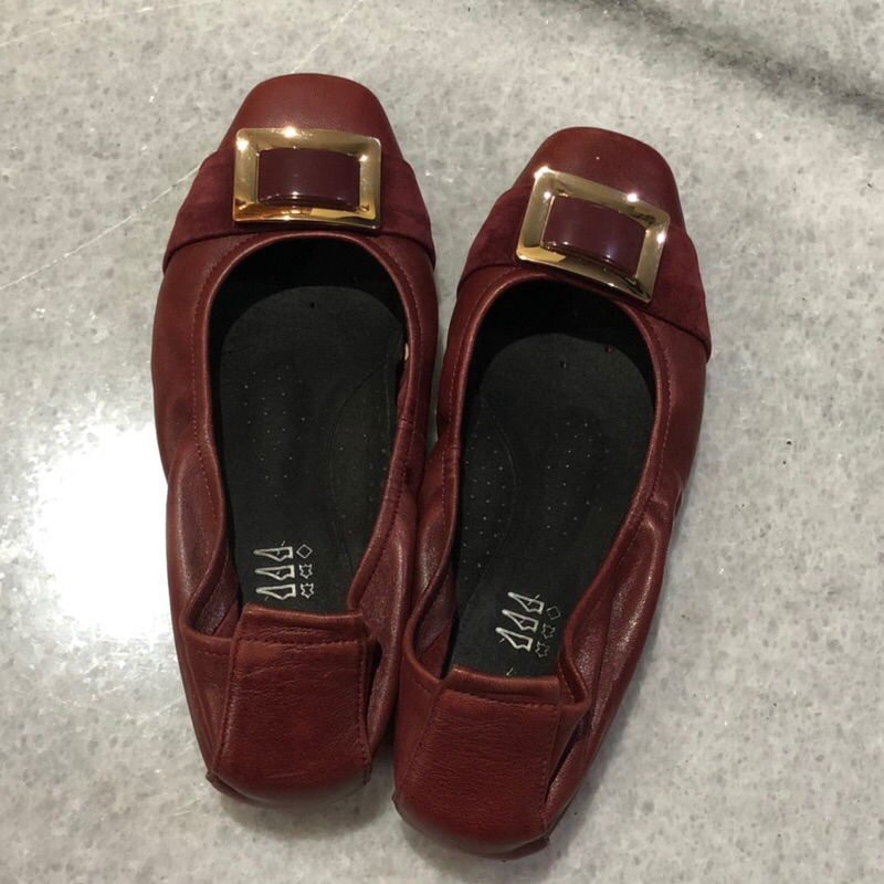 Bocorocco Pillow Concept Maroon Flat Shoes - Sepatu Flat Merah Empuk (Preloved)