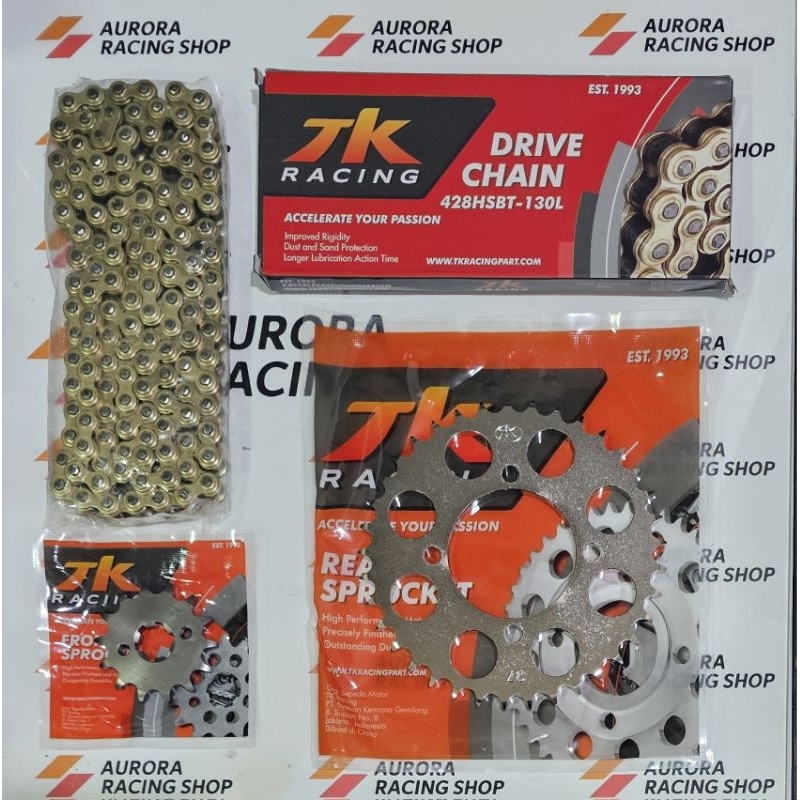Gear Set TK Jupiter MX 135 / New Jupiter MX 135 & Rantai TK 428 HSBT Gold Original