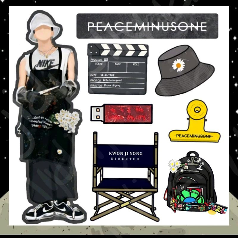 

Sticker G-DRAGON Peaceminusone (8 pcs) | Stiker Kpop