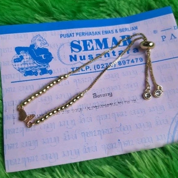 Gelang Tali Serut Mrican Variasi Kupu 0,2gram semar nusantara