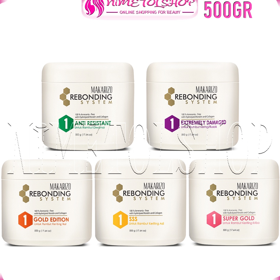 Langsung Miliki MAKARIZO Rebonding System 5gr STEP 1  2 Obat Pelurus Rambut Smoothing Keratin Collag