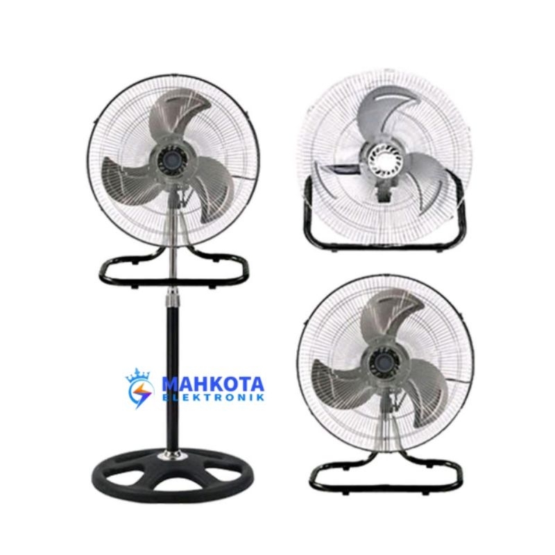 Stand Fan / Kipas Angin Maspion PW-451 18" 3 in 1 (Berdiri Duduk Dinding) Multifungsi