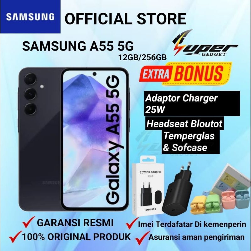 Samsung Galaxy A55 ram 12/256GB New 100% Original Bergaransi Resmi