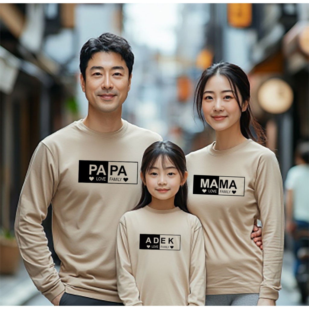 KAOS COUPLE FAMILY KELUARGA PAPA MAMA KAKAK ADEK ABANG BAJU COUPLE FAMILY KELUARGA AYAH IBU ANAK LAK