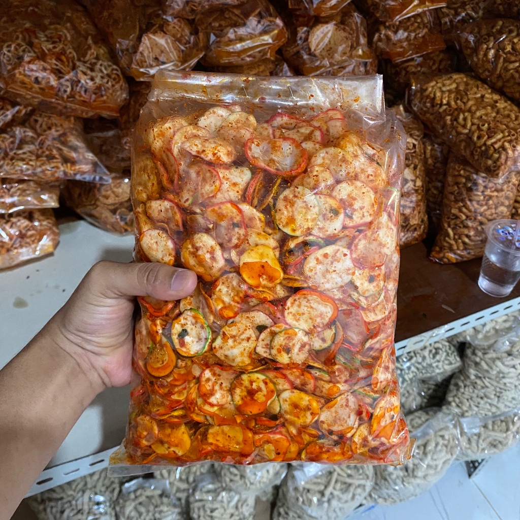 

1Kg - KEMPLANG WARNA ORIGINAL CEPLAK PEDAS CHILI OIL ORIGINAL DAUN JERUK. 1Kg