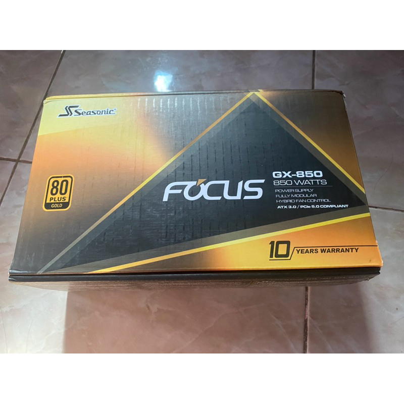 Seasonic FOCUS GX-850 ATX 3 - PSU 850W Hitam Full Modular 80+ Gold