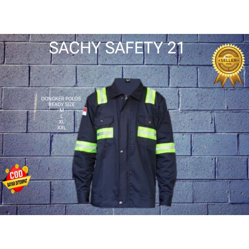 BAJU PLUS BORDIR, BAJU PERTAMBANGAN SEMI JAKET, PAKAIAN KERJA LAPANGAN