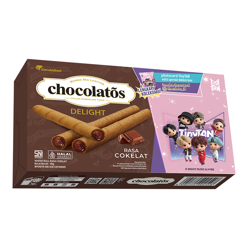 

Chocolatos Delight Wafer Roll Cokelat 90 g