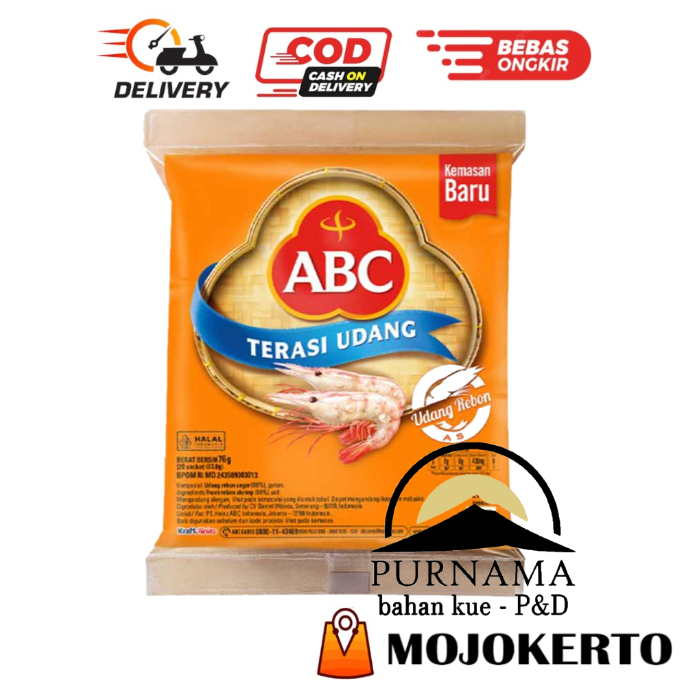 

ABC TERASI UDANG 3.8GR x 20PCS TRASI TRASEK TERASEK MINI KECIL SASET SACHET REBON SHRIMP PRAWN PASTE