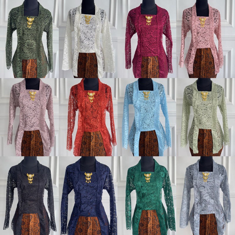 kebaya kutubaru brukat TANPA FURING/ kebaya kutubaru /kebaya no furing