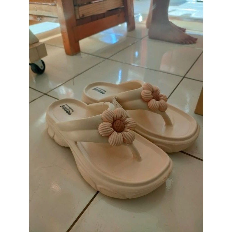 S002- Sendal Jepit Wanita Dewasa Sendal Jepit Bunga Sendal Jepit Karet Sendal jepit Wedges Sendal vi