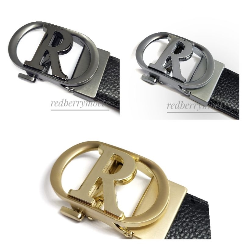 gesper pria ikat pinggang laki model rel HURUF R