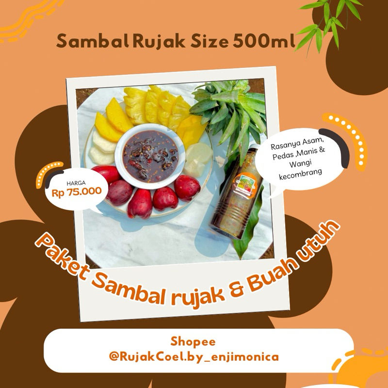 

Paket Buah utuh & Sambal Rujak kecombrang 500ml