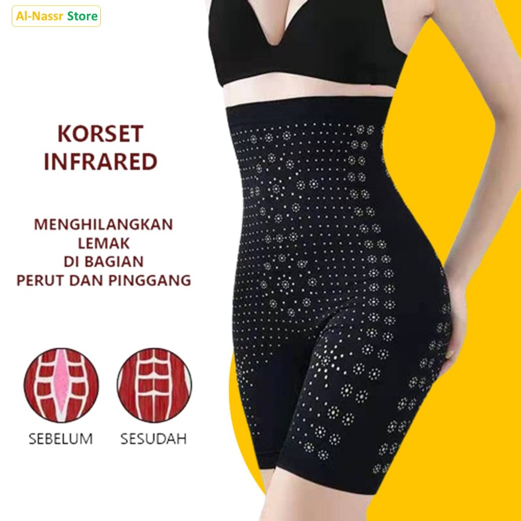 Celana Korset Pelangsing Perut Buncit Pants Infrared 3 in 1 Pelangsing Pengencang Badan Pantat