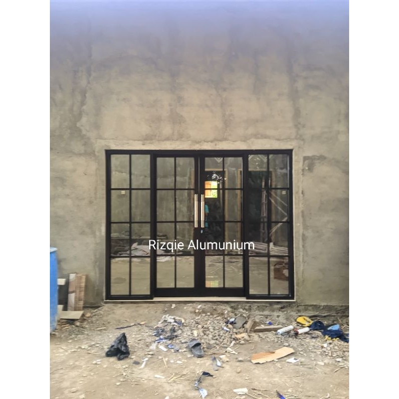 Pintu sleding aluminium kaca/pintu kaca/kusen aluminium/pintu minimalis