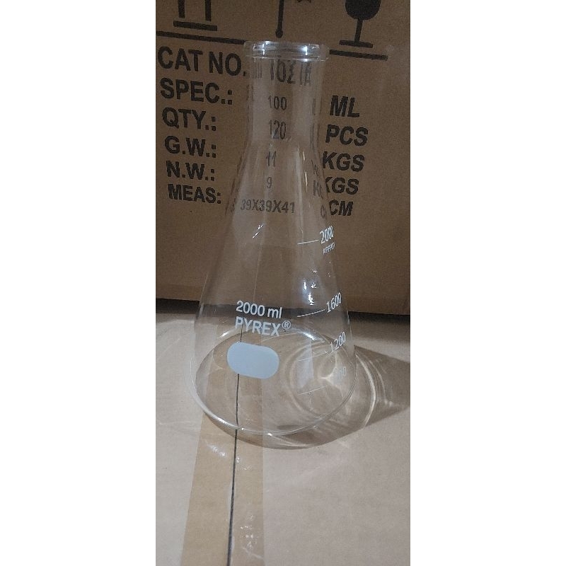 erlenmeyer 2000ml pyrex