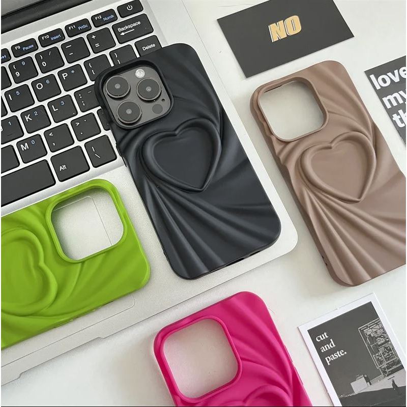 NEW Case Twist Heart Love For iPhone 7 7+ 8+ X XS XR XS Max 11 12 13 14 15 Plus Pro ProMax Softcase