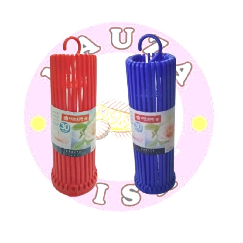 Gantungan baju bayi plastik lion star 30 stik / folding hanger lion 24 stik/ jemuran baju  bayi / je