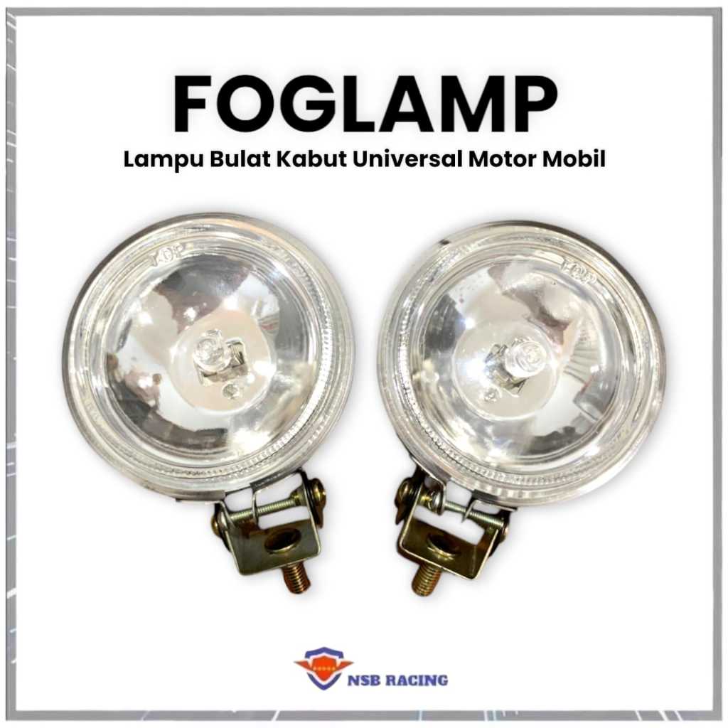 Lampu Tembak Kabut Bulat Lampu Sorot Bulat Foglamp Bulat Universal Motor Mobil NSBRACING899