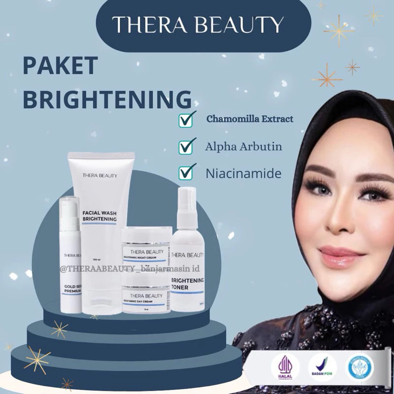 THERA BEAUTY PAKET EXCLUSIVE BRIGHTENING ACNE - THERA BEAUTY SKINCARE WAJAH BY  HENI PURNAMA