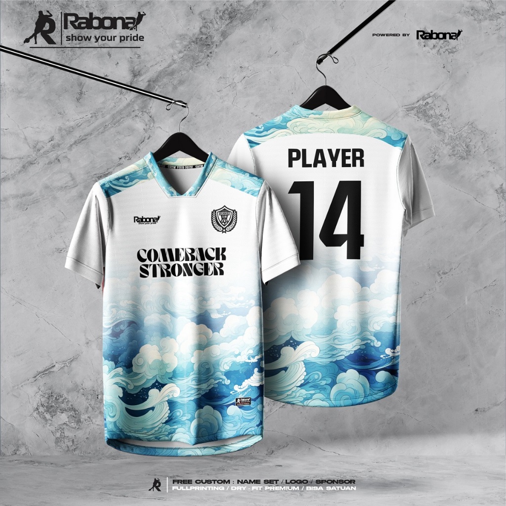 Jersey Futsal Full Printing Bebas Custom Design (BISA SATUAN)