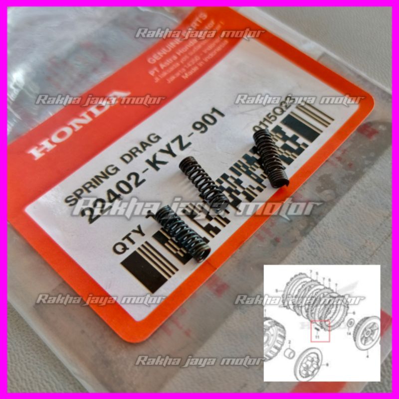 SPRING DRAG 22402KYZ901 HONDA SUPRA X 125 HELM IN SUPRA X 125 FI NEW SUPER CUB C125 BLADE FI BLADE I