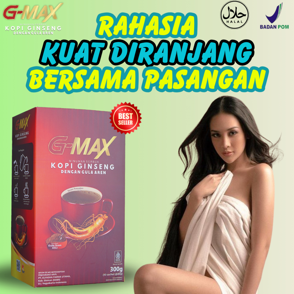 

G-MAX Minuman Kopi Stamina Tahan Lama Pria Dewasa Extra Gingseng Original BPOM Awet Bersama Pasangan