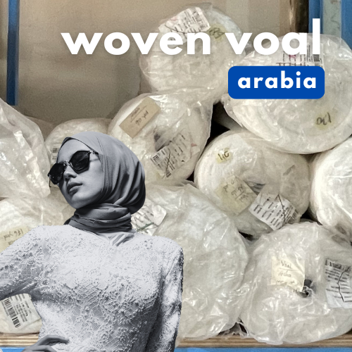 Kain Voal Arabia Tebal Lembut Voal Premium 1 ROLL ― Perdana Textile