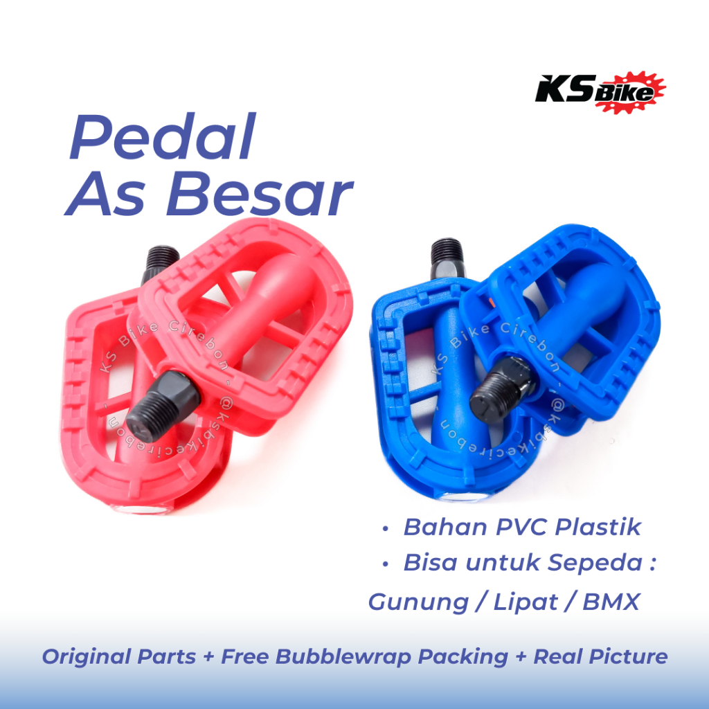 Pedal Otelan Sepeda Anak Ukuran 12 16 18 As Besar Otelan - Pedal Mini Sepeda PVC As Besar 9/16 – Ped