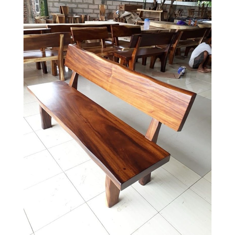 BANGKU TAMAN - BANGKU MAKAN - BANGKU SANDARAN KAYU SOLID