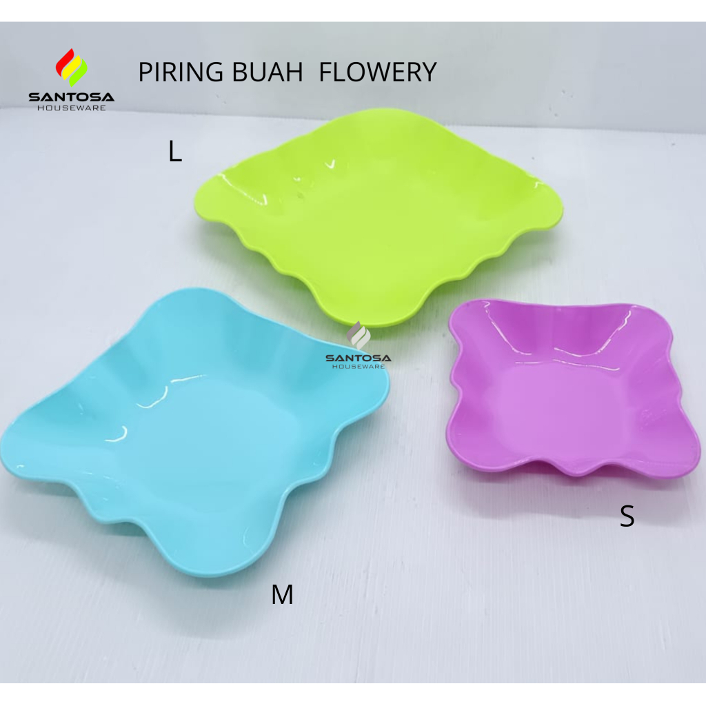 Piring Buah Gelombang Flowery [ Lucky Bird ]