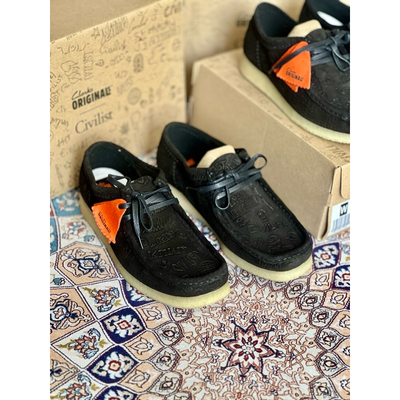 Clarks Wallabee + Civilist Berlin - Black Natural