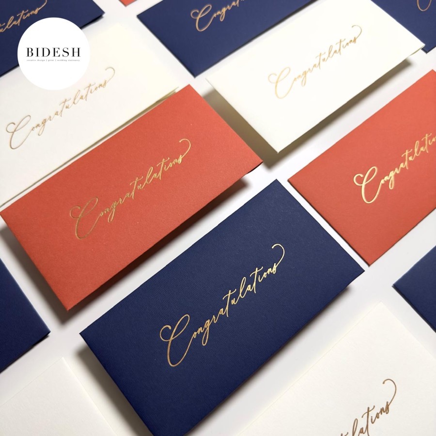 

EXCLUSIVE ANGPAO/AMPLOP UANG/MONEY ENVELOPE - "CONGRATULATIONS" (HARGA 1 PAK ISI 5 PCS)